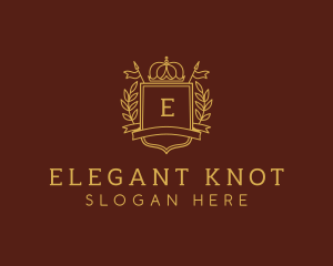 Elegant Crown Shield logo design