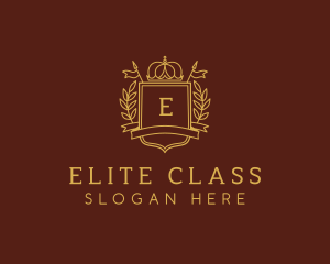 Elegant Crown Shield logo design