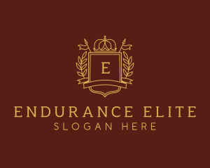 Elegant Crown Shield logo design