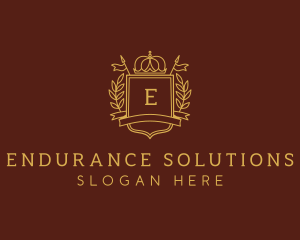 Elegant Crown Shield logo design