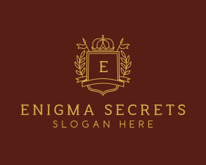 Elegant Crown Shield logo design