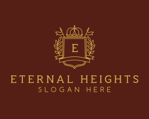 Elegant Crown Shield logo design