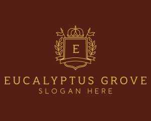 Elegant Crown Shield logo design