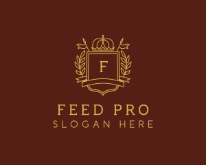 Elegant Crown Shield logo design