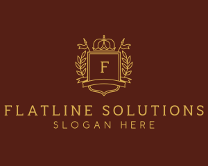 Elegant Crown Shield logo design