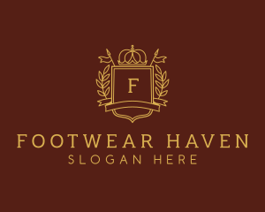 Elegant Crown Shield logo design