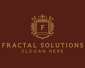 Elegant Crown Shield logo design