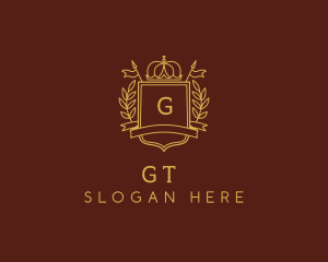 Elegant Crown Shield logo design