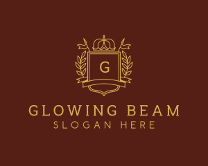 Elegant Crown Shield logo design