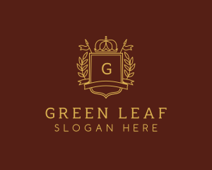 Elegant Crown Shield logo design