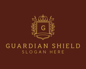 Elegant Crown Shield logo design