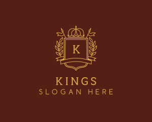 Elegant Crown Shield logo design