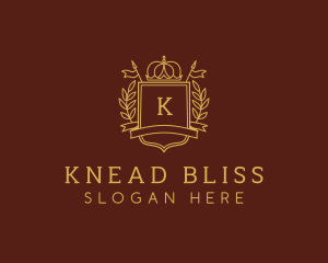 Elegant Crown Shield logo design