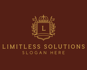 Elegant Crown Shield logo design