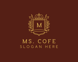 Elegant Crown Shield logo design