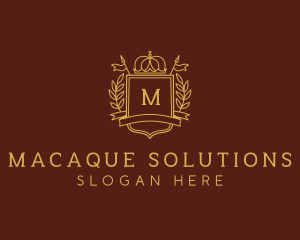 Elegant Crown Shield logo design