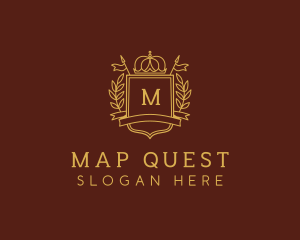 Elegant Crown Shield logo design