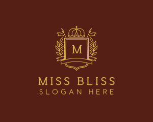 Elegant Crown Shield logo design