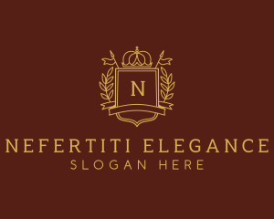 Elegant Crown Shield logo design