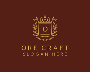 Elegant Crown Shield logo design