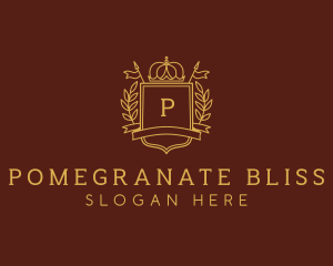 Elegant Crown Shield logo design