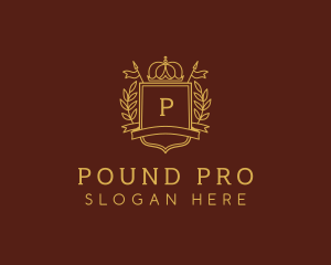 Elegant Crown Shield logo design