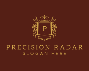 Elegant Crown Shield logo design