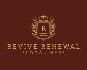 Elegant Crown Shield logo design