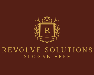 Elegant Crown Shield logo design