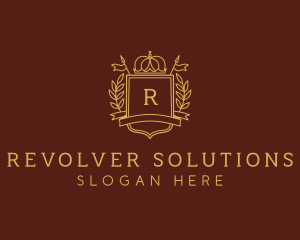 Elegant Crown Shield logo design