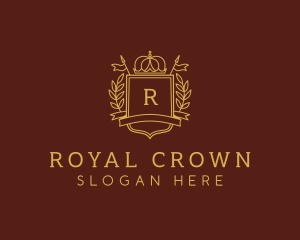 Elegant Crown Shield logo design