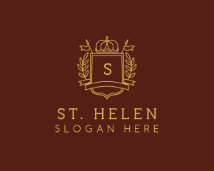 Elegant Crown Shield logo design