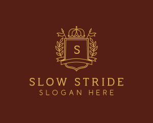 Elegant Crown Shield logo design