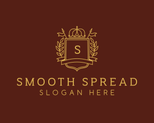 Elegant Crown Shield logo design