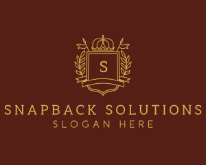 Elegant Crown Shield logo design