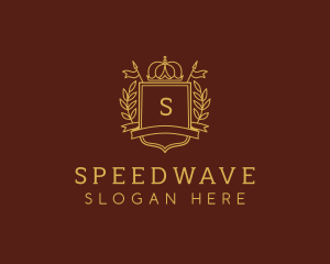 Elegant Crown Shield logo design