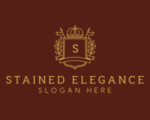 Elegant Crown Shield logo design