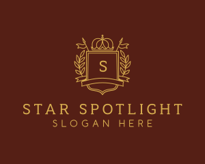 Elegant Crown Shield logo design