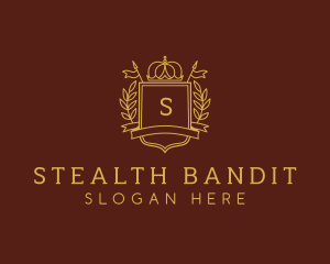 Elegant Crown Shield logo design