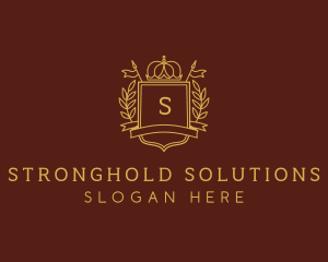 Elegant Crown Shield logo design