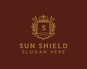 Elegant Crown Shield logo design