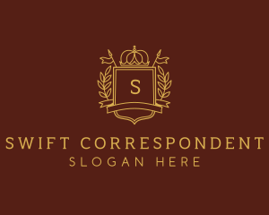 Elegant Crown Shield logo design