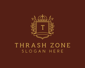 Elegant Crown Shield logo design