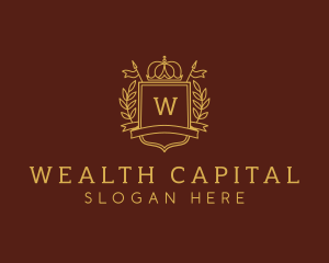 Elegant Crown Shield logo design