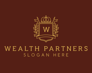 Elegant Crown Shield logo design