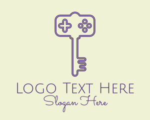 Line Art - Minimalist Gaming Key logo design