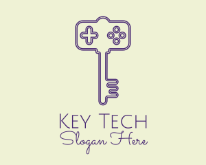 Minimalist Gaming Key  logo design