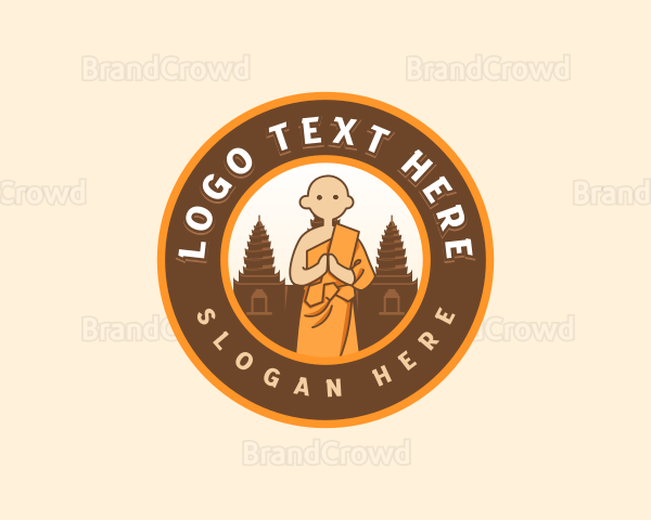 Monk Buddhist Temple Logo