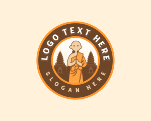 Heritage - Monk Buddhist Temple logo design