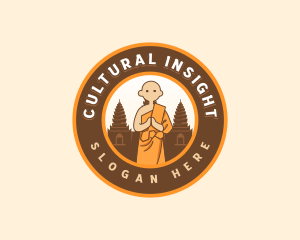 Monk Buddhist Temple logo design